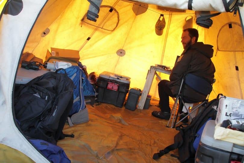 activities inside the tent