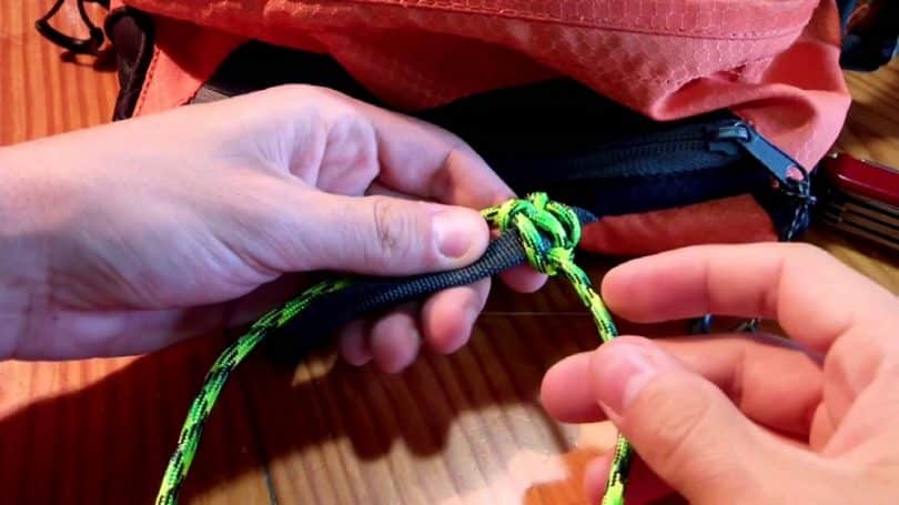 fixing your gear with paracord