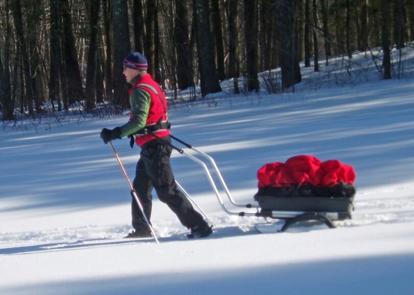 Winter backpacking sled