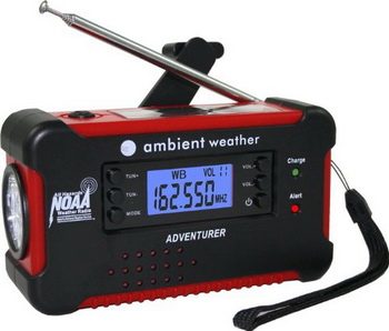 Ambient Weather WR-111B Solar Hand Crank