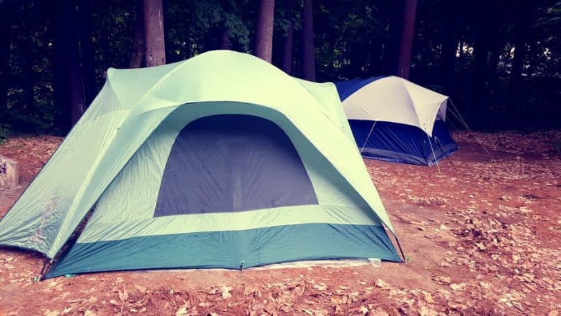White Green and Black Outdoor Tent