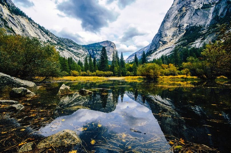 Yosemite in California mirror lake