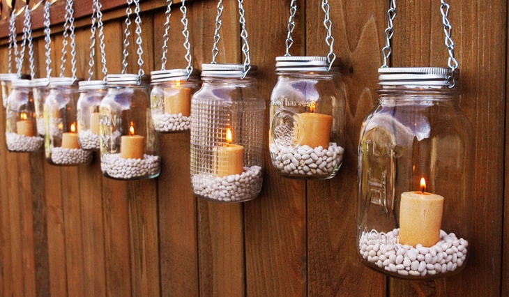 DIY Jar Lanterns Hanging