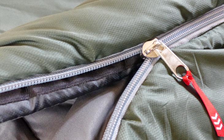 close-up picture of a sleeping bag
