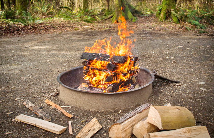 Log Cabin Fire Campfire