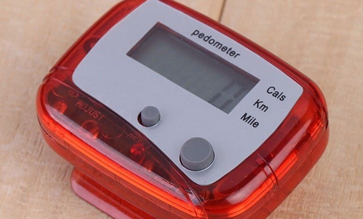 Pedometer Counter Hiking Step Counter on the Table