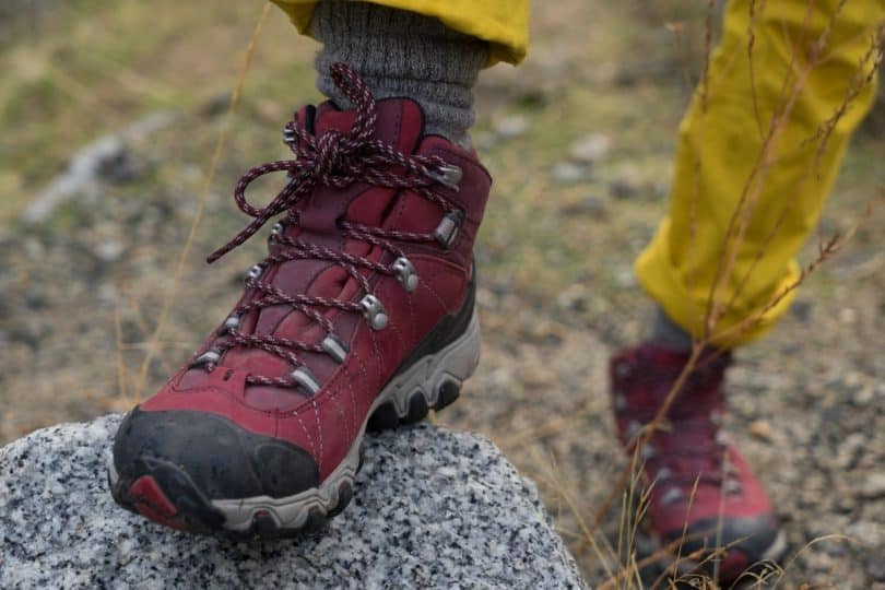 Red-hiking-boots