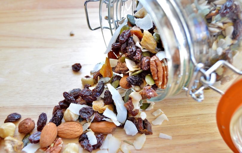 Trail Mix in Jar on the side