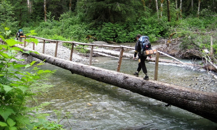 crossing a river with logs method