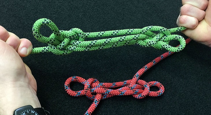 Sheepshank loop of two ropes