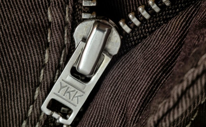 close-up photo of a zipper