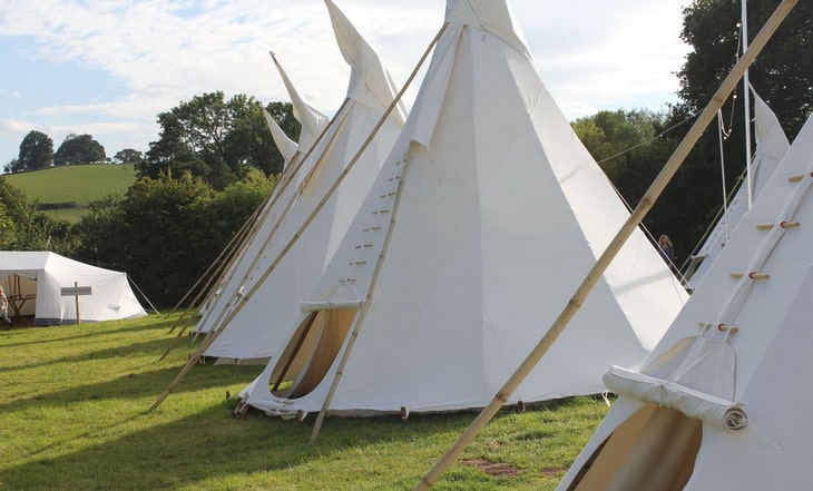 6 Tipi tents at one place