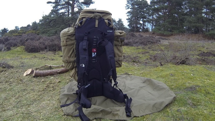 Bergen External Pack Frame Mod outside in the forest