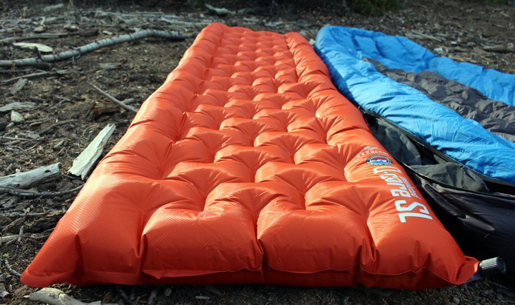 Big Agnes Q-Core sleeping pad in the garden on the ground