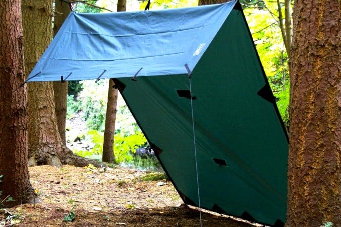 Fold over wind shed tarp