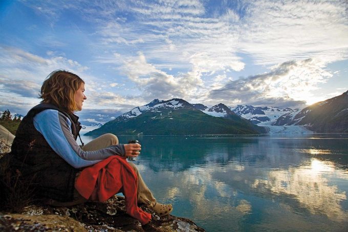 Girl In Kenai Fjords Wilderness