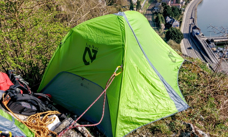 Nemo Hornet 2P Tent on top of the city