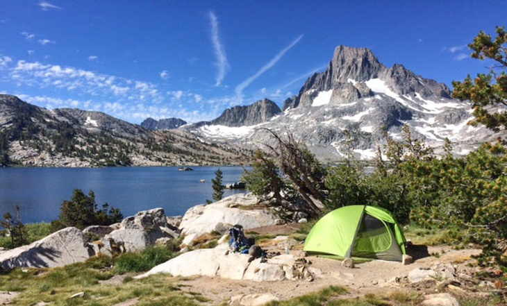 Camping with Nemo Hornet 2P Tent in a gorgeous camping area