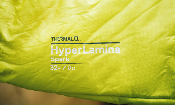 Close-up image of Mountain Hardwear HyperLamina Spark 35 Sleeping Bag
