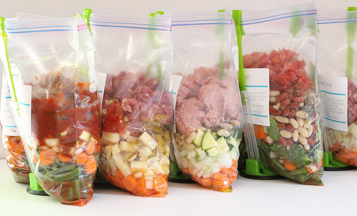 No-Cook Freezer Meals on a White Table