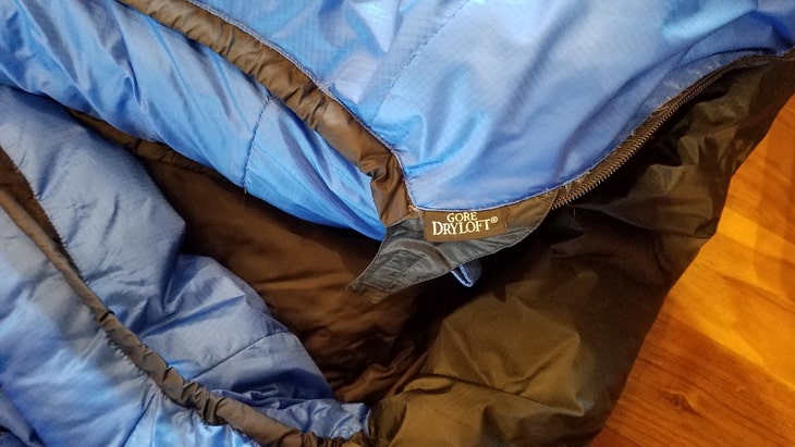 Close-up of Puma Gore WS Sleeping Bag