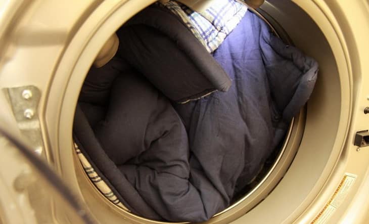 Sleeping bag in washing machine