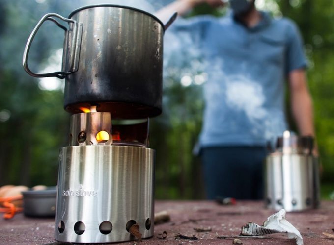 Solo camp stove burning the pot