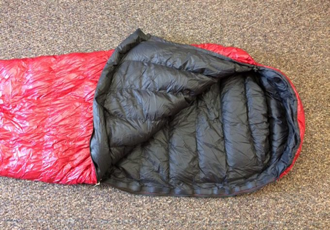 Summerlite sleeping bag unzipped