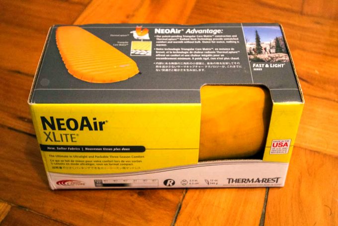 Therm-a-Rest NeoAir XLite packaging