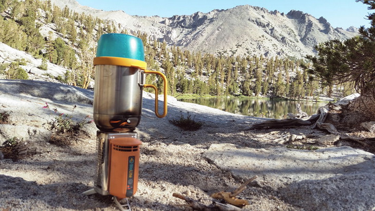 Cooking on BioLite Stove in the wild