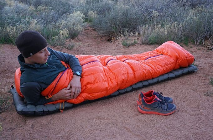 man-in-down-sleeping-bag