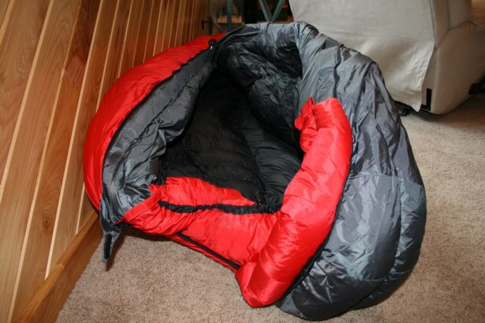 the inside of bison sleeping bag