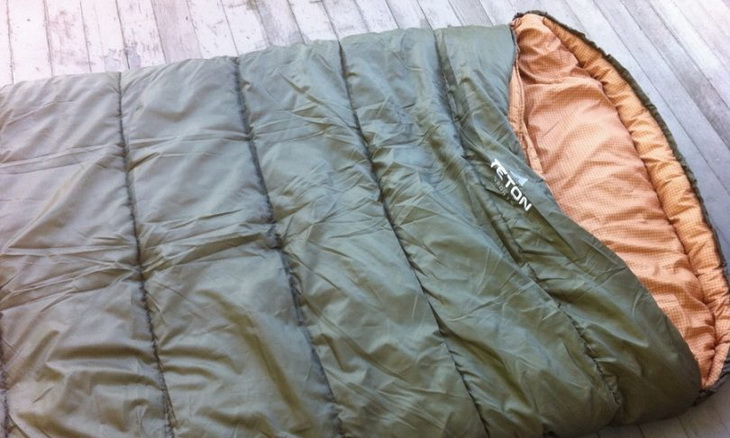 TETON-Sports-Sleeping-Bag on the Ground