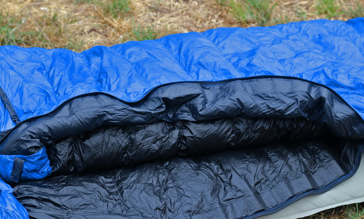 Side view of Western Mountaineering Ultralite Mummy Sleeping Bag