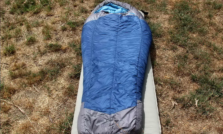 The North Face Cat's Meow Sleeping Bag on the ground