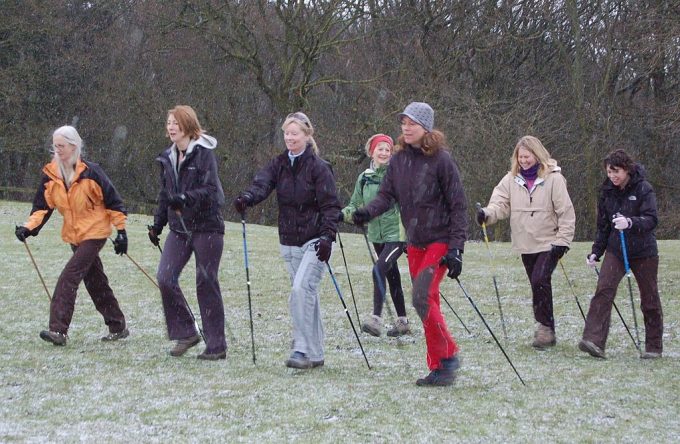 walking with poles