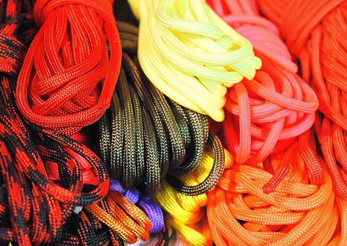 different color paracord