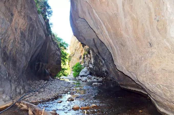 gorge between rocks