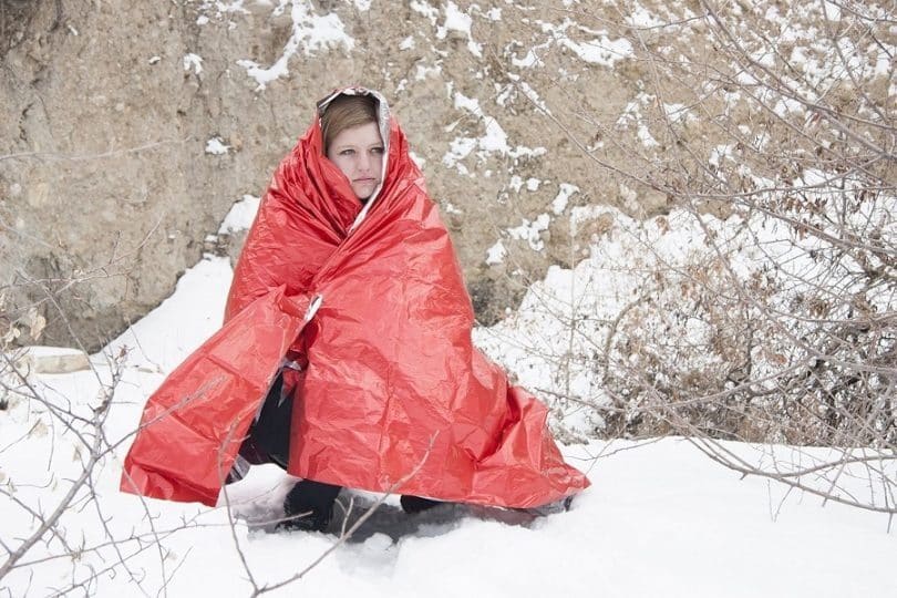 emergency blanket in the wild