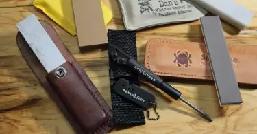 Pocket Knife Sharpeners on table