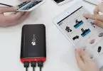 Portable Battery connected with multiple devices