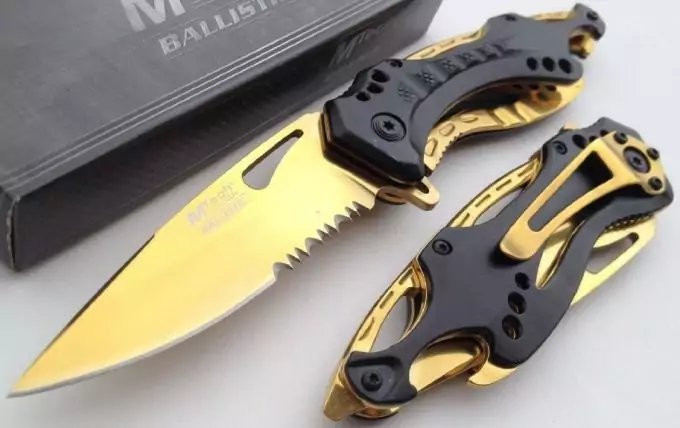 gold pocket knife