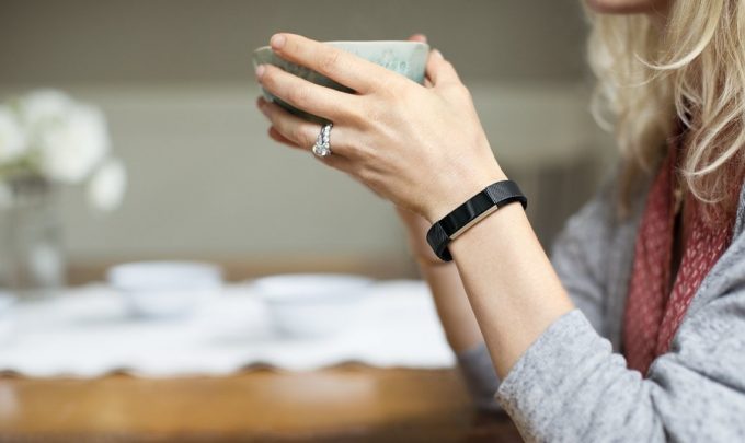 woman with fitness tracker