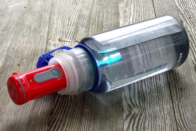 portable water filter with UV