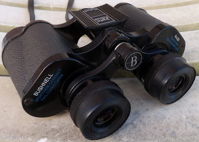 compact binoculars with magnification mark