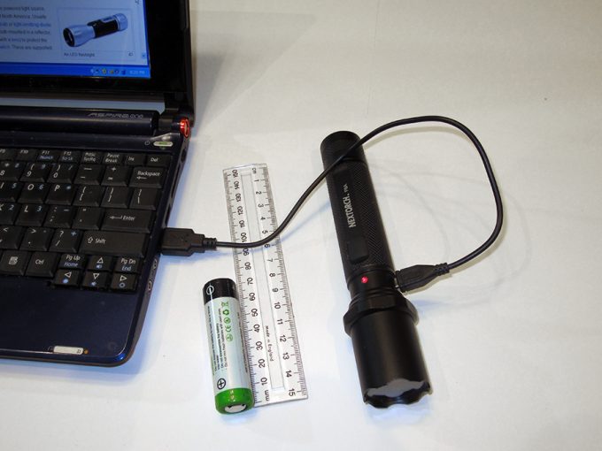 recharging flashlight with usb