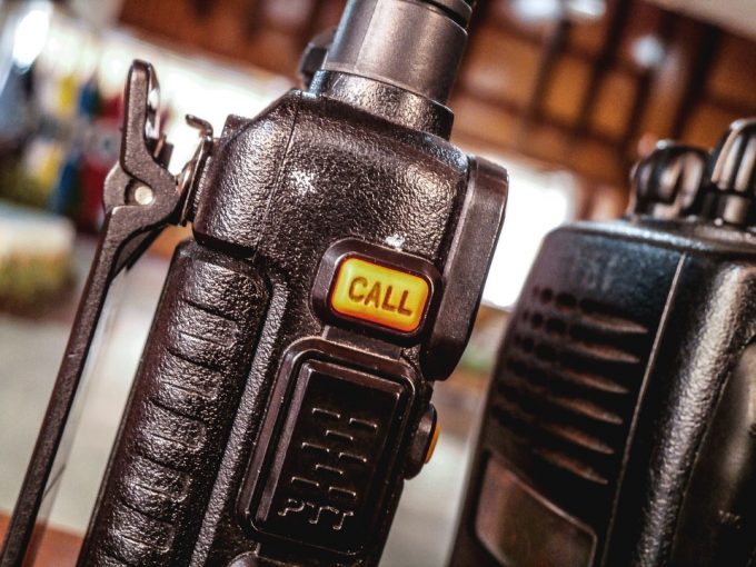 police walkie talkie from up close