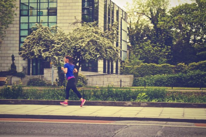 Woman jogger on her run