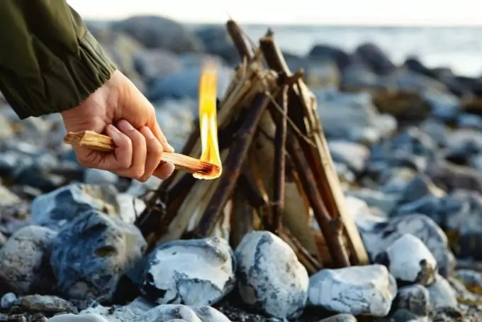 starting a campfire