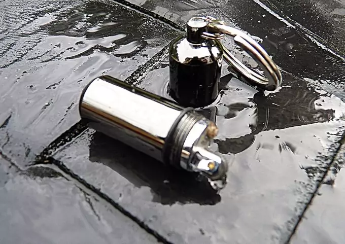 waterproof lighter on wet ground